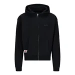Black Basic NOFS Zipper Hoodie