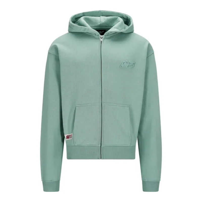 Mint-NOFS-Basic-Zipper-Hoodie-Noneofus Mint NOFS Basic Zipper Hoodie